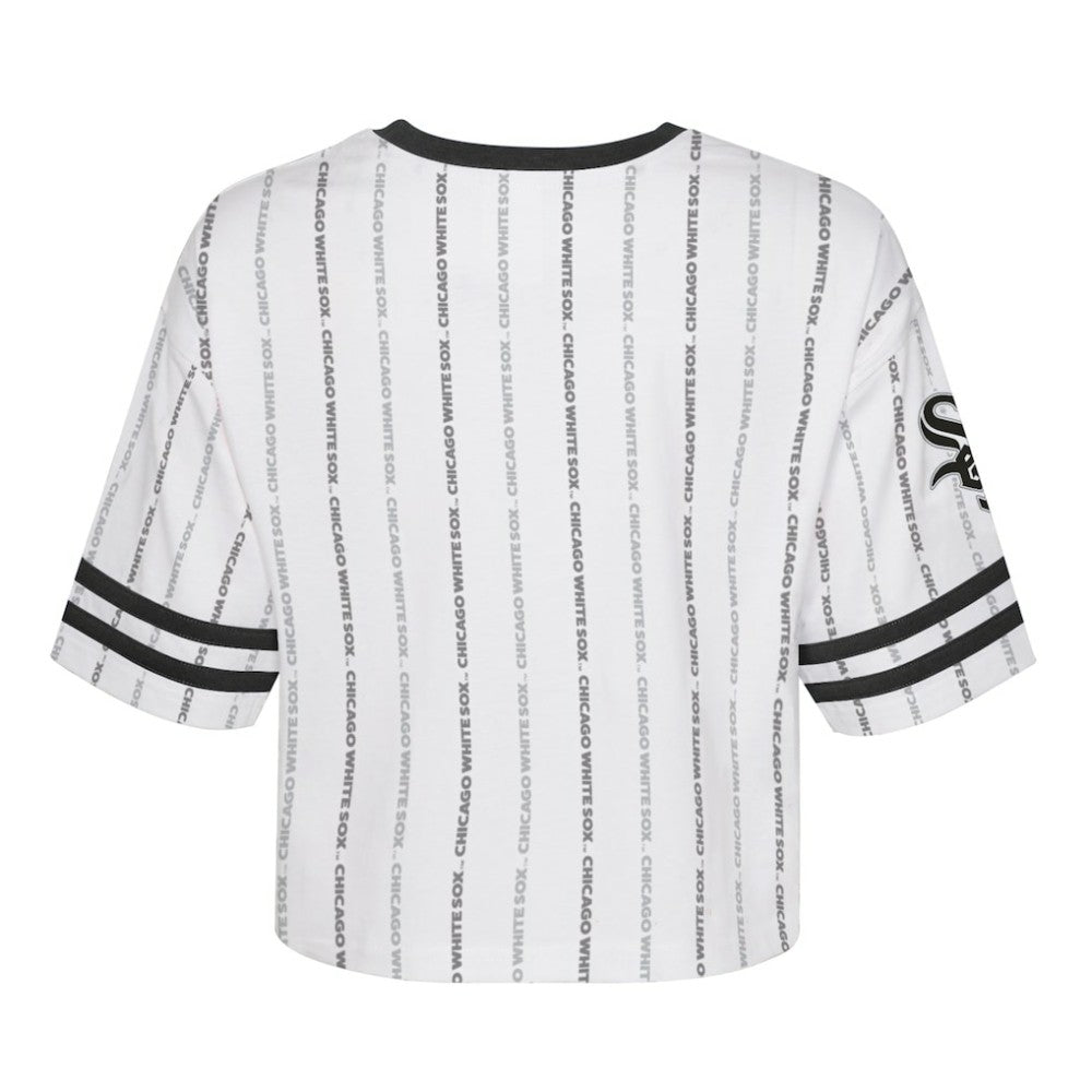 Chicago White Sox Girls Youth Ball Striped T-Shirt - MLB T-shirts