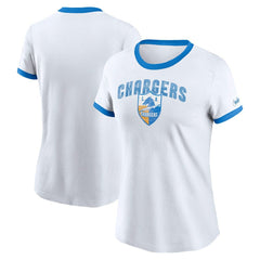 Los Angeles Chargers Women's Rewind Ringer Tri-Blend T-Shirt | NFL On sale