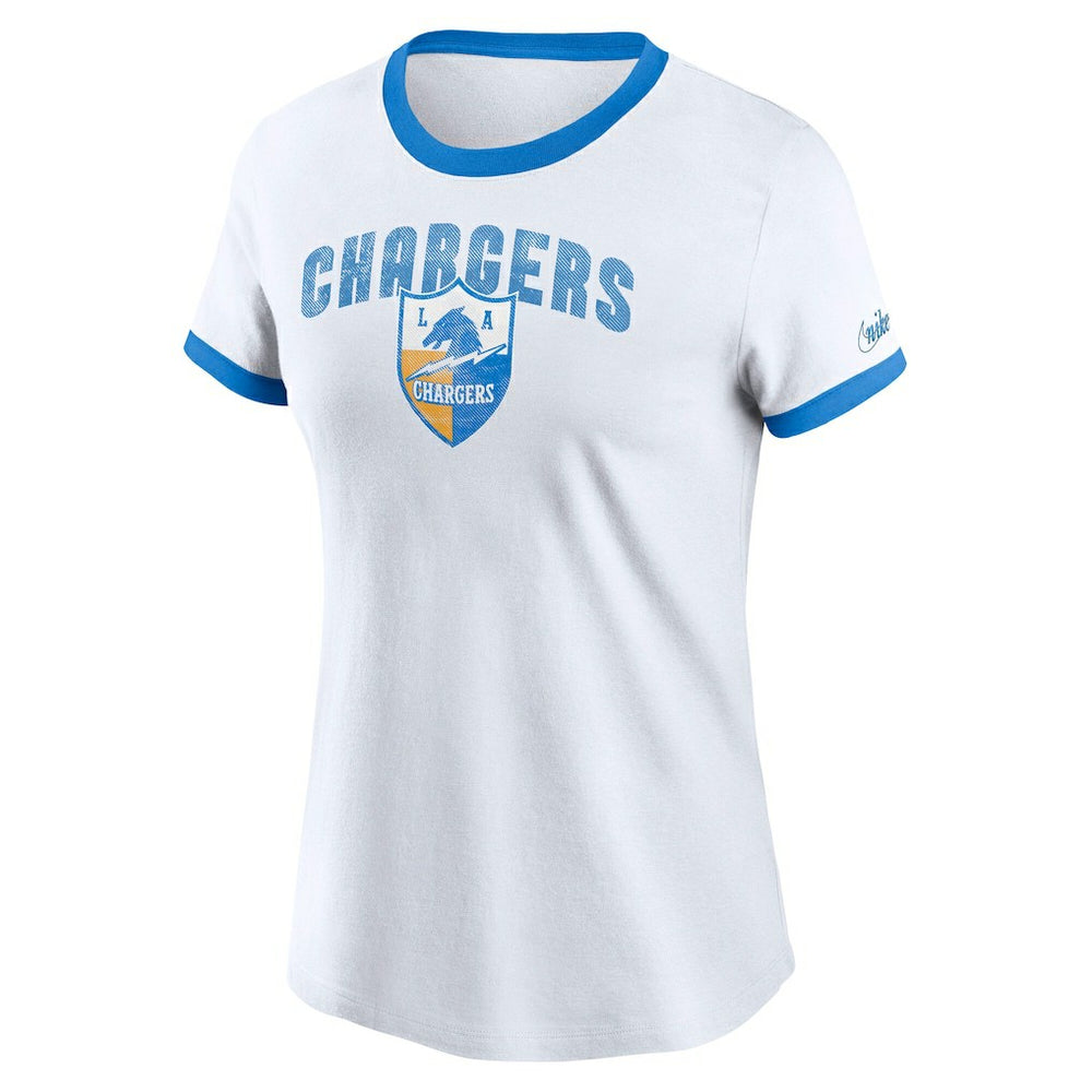 Los Angeles Chargers Women's Rewind Ringer Tri-Blend T-Shirt | NFL On sale