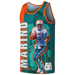 Miami Dolphins Dan Marino  1990 Player Burst Tank Top | NFL Hot
