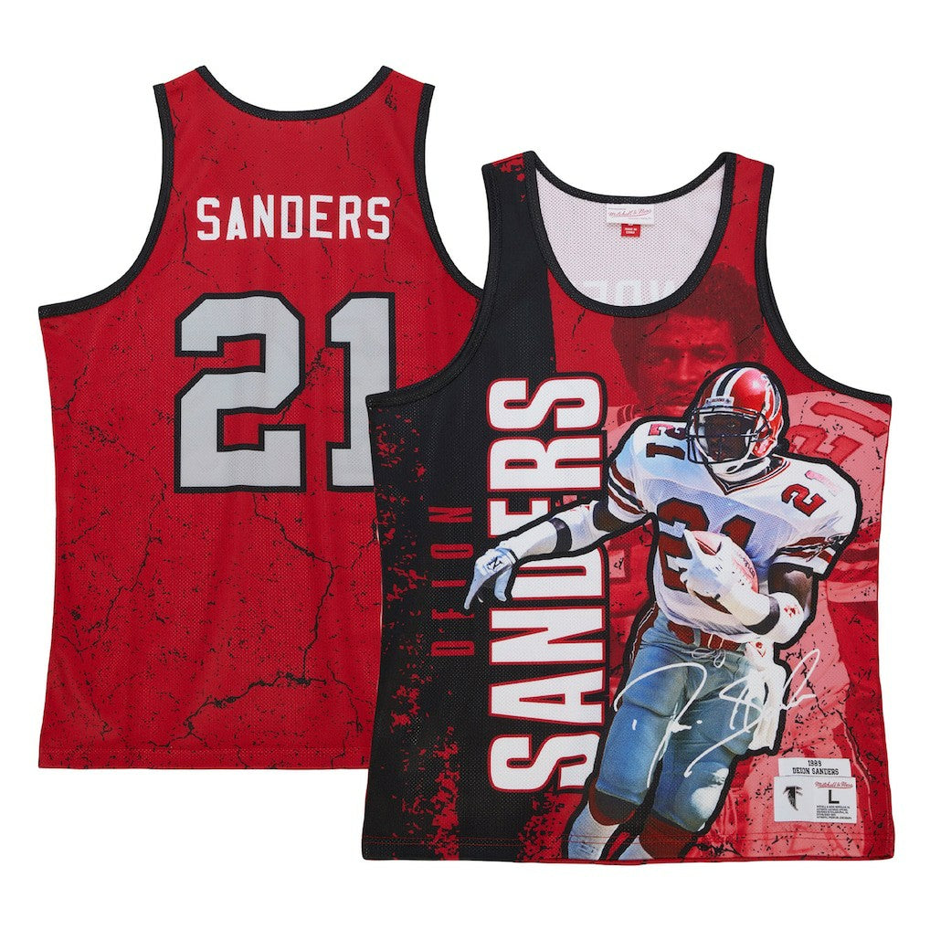 Atlanta Falcons Deion Sanders  1989 Player Burst Tank Top | NFL Hot