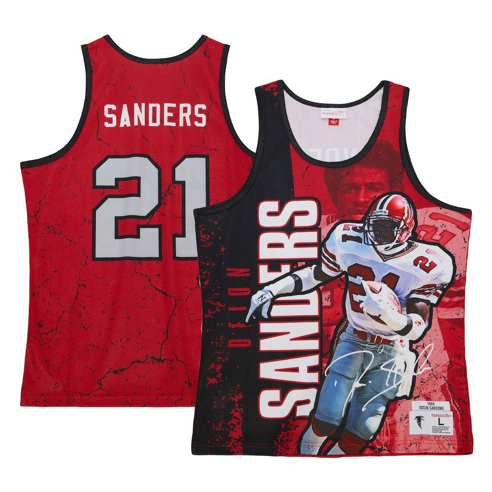 Atlanta Falcons Deion Sanders  1989 Player Burst Tank Top | NFL Hot