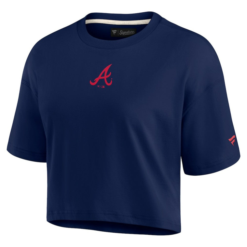 Atlanta Braves Fanatics Women's Elements Super Soft Boxy Cropped T-Shirt - MLB T-shirts