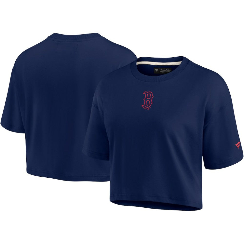 Boston Red Sox Fanatics Women's Elements Super Soft Boxy Cropped T-Shirt - MLB T-shirts