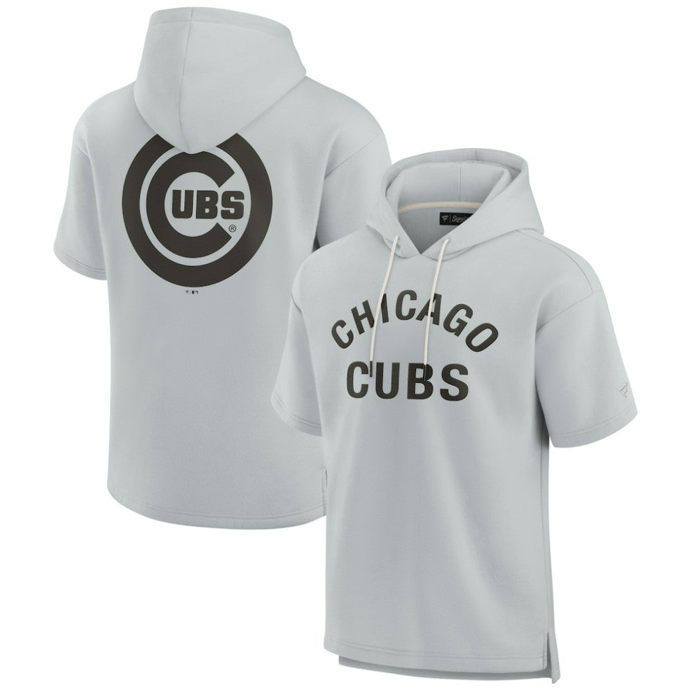 Chicago Cubs Fanatics Unisex Elements Super Soft Fleece Short Sleeve Pullover Hoodie - MLB Hoodies