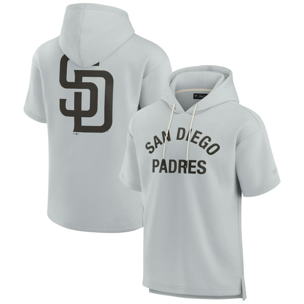 San Diego Padres Fanatics Unisex Elements Super Soft Fleece Short Sleeve Pullover Hoodie - MLB Hoodies