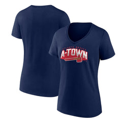 Atlanta Braves Women's Paint the Black V-Neck T-Shirt - MLB T-shirts