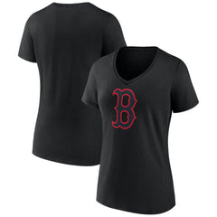 Boston Red Sox Women's Rough Diamond V-Neck T-Shirt - MLB T-shirts