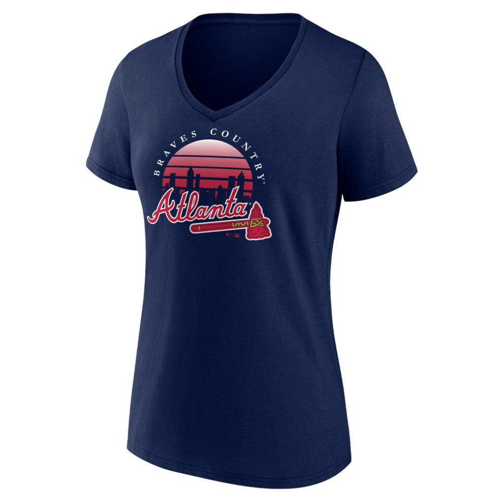 Atlanta Braves Women's One Champion V-Neck T-Shirt - MLB T-shirts