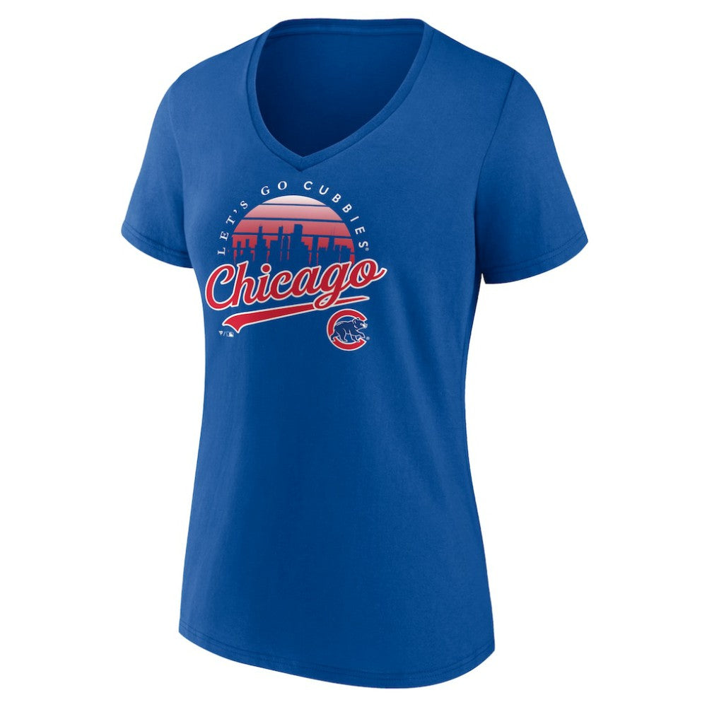 Chicago Cubs Women's One Champion V-Neck T-Shirt - MLB T-shirts