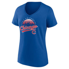 Chicago Cubs Women's One Champion V-Neck T-Shirt - MLB T-shirts
