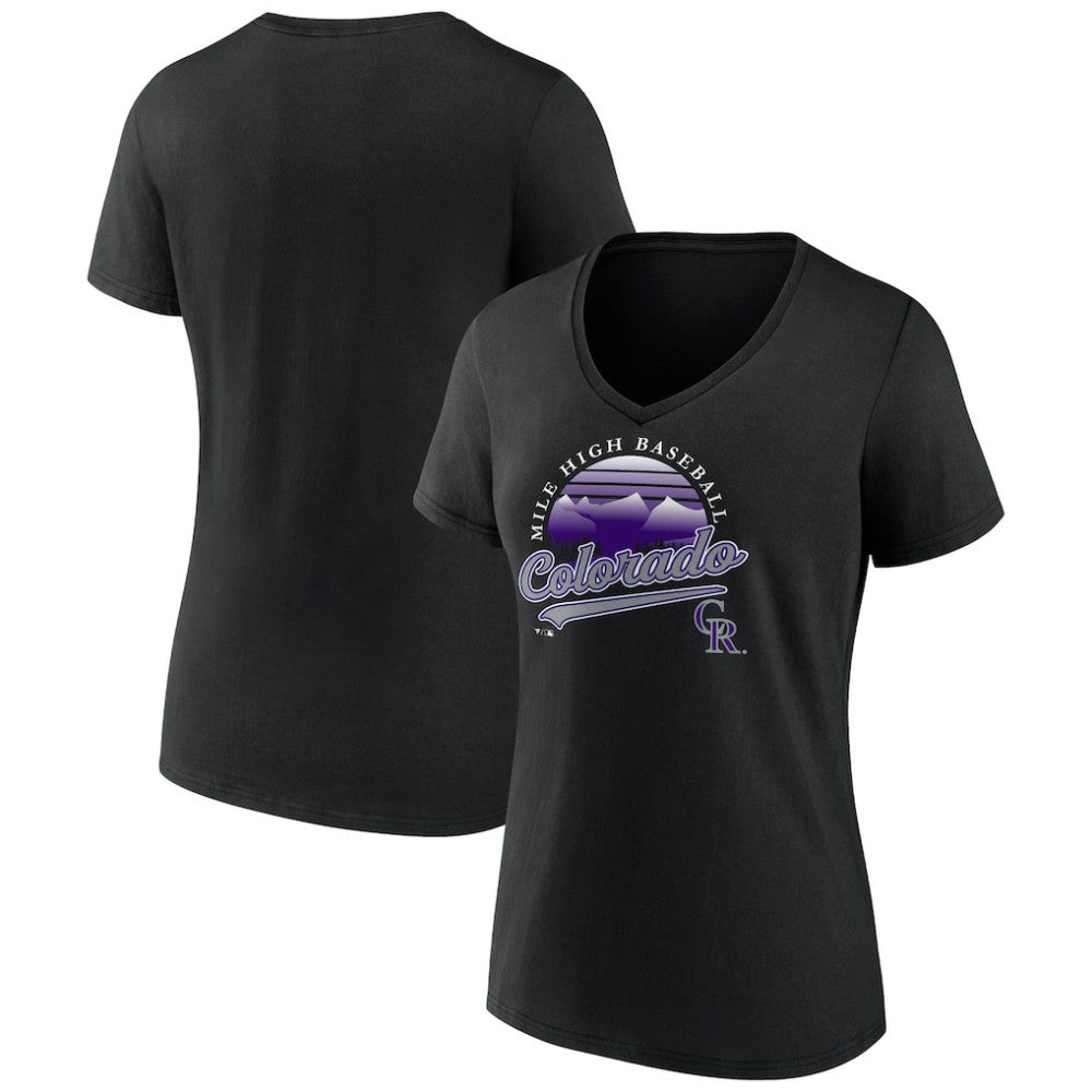 Colorado Rockies Women's One Champion V-Neck T-Shirt - MLB T-shirts