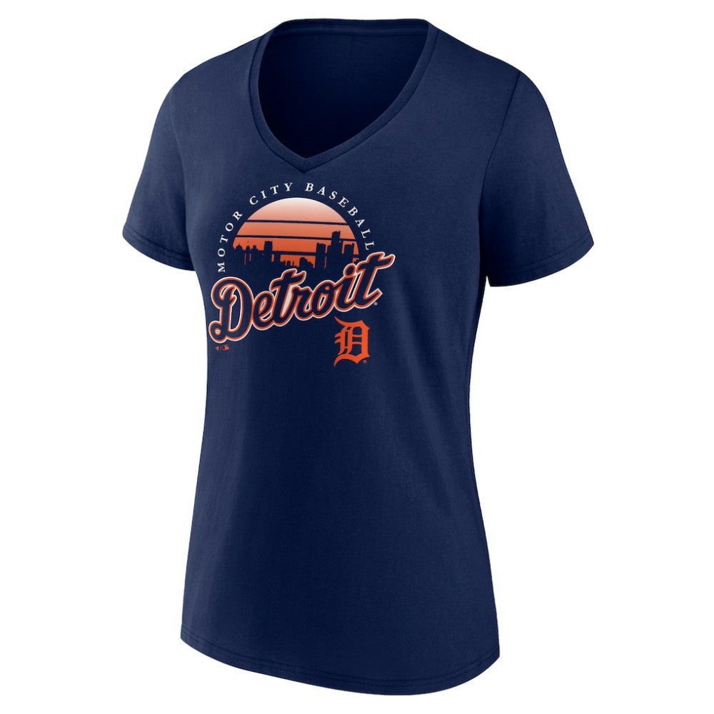 Detroit Tigers Women's One Champion V-Neck T-Shirt - MLB T-shirts