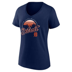 Detroit Tigers Women's One Champion V-Neck T-Shirt - MLB T-shirts