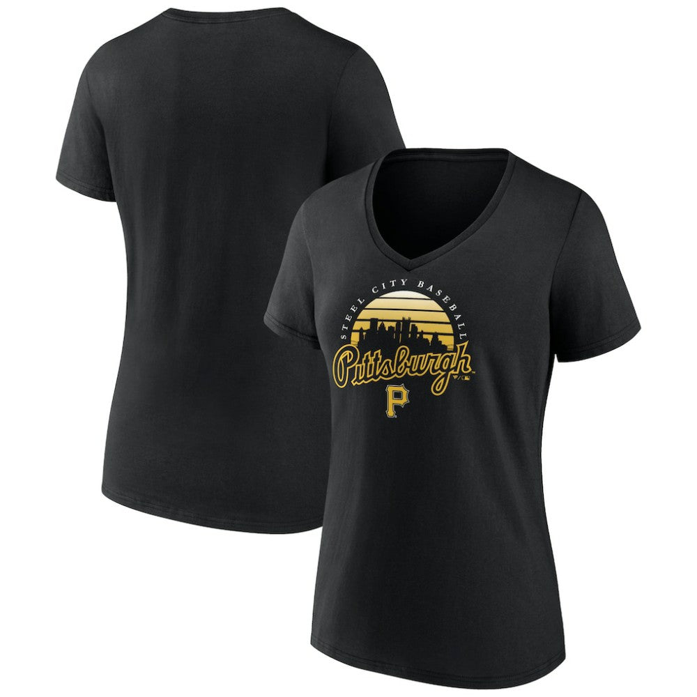Pittsburgh Pirates Women's One Champion V-Neck T-Shirt - MLB T-shirts