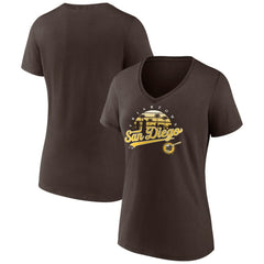 San Diego Padres Women's One Champion V-Neck T-Shirt - MLB T-shirts