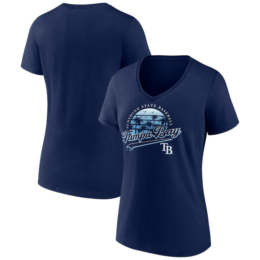 Tampa Bay Rays Women's One Champion V-Neck T-Shirt - MLB T-shirts