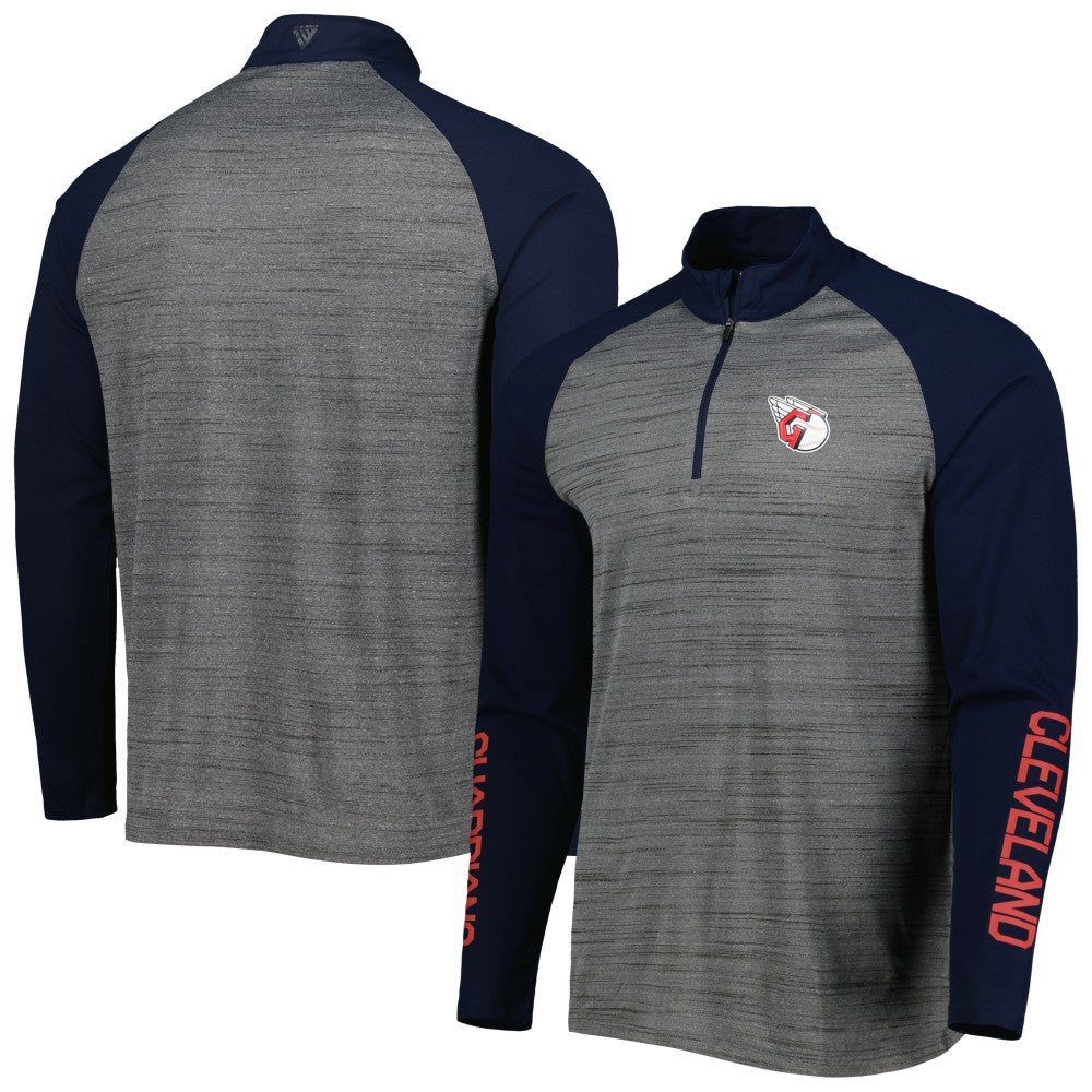 Cleveland Guardians Levelwear Vandal Raglan Quarter-Zip Top - MLB Tops