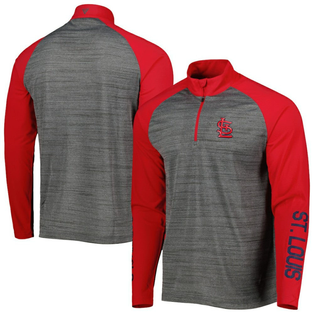 St. Louis Cardinals Levelwear Vandal Raglan Quarter-Zip Top - MLB Tops