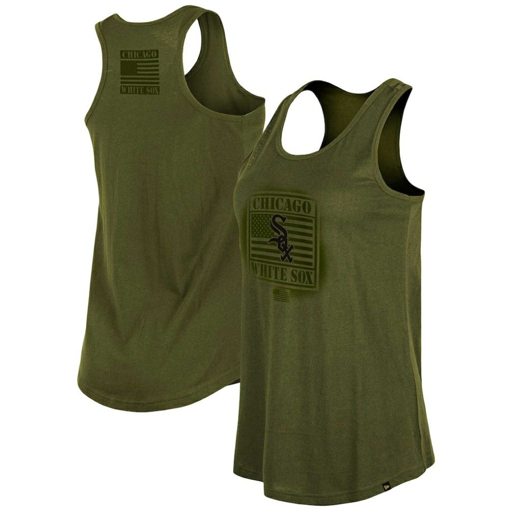 Chicago White Sox New Era Women's 2023 Armed Forces Day Racerback Tank Top - MLB Tanks