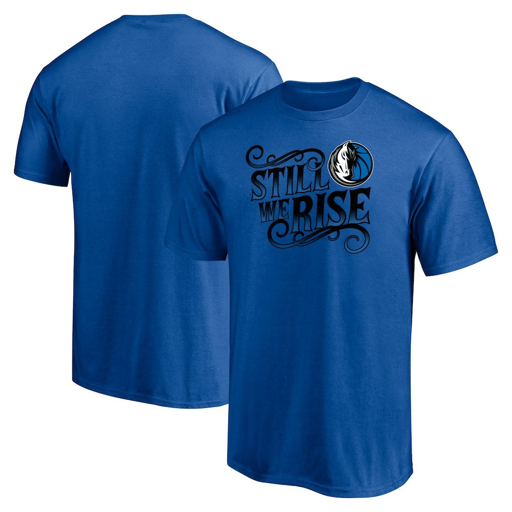 Blue Dallas Mavericks Push Ahead T-Shirt sale | NBA