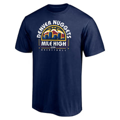 Navy Denver Nuggets Push Ahead T-Shirt sale | NBA