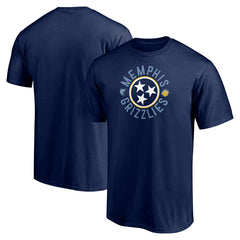 Navy Memphis Grizzlies Push Ahead T-Shirt | NBA