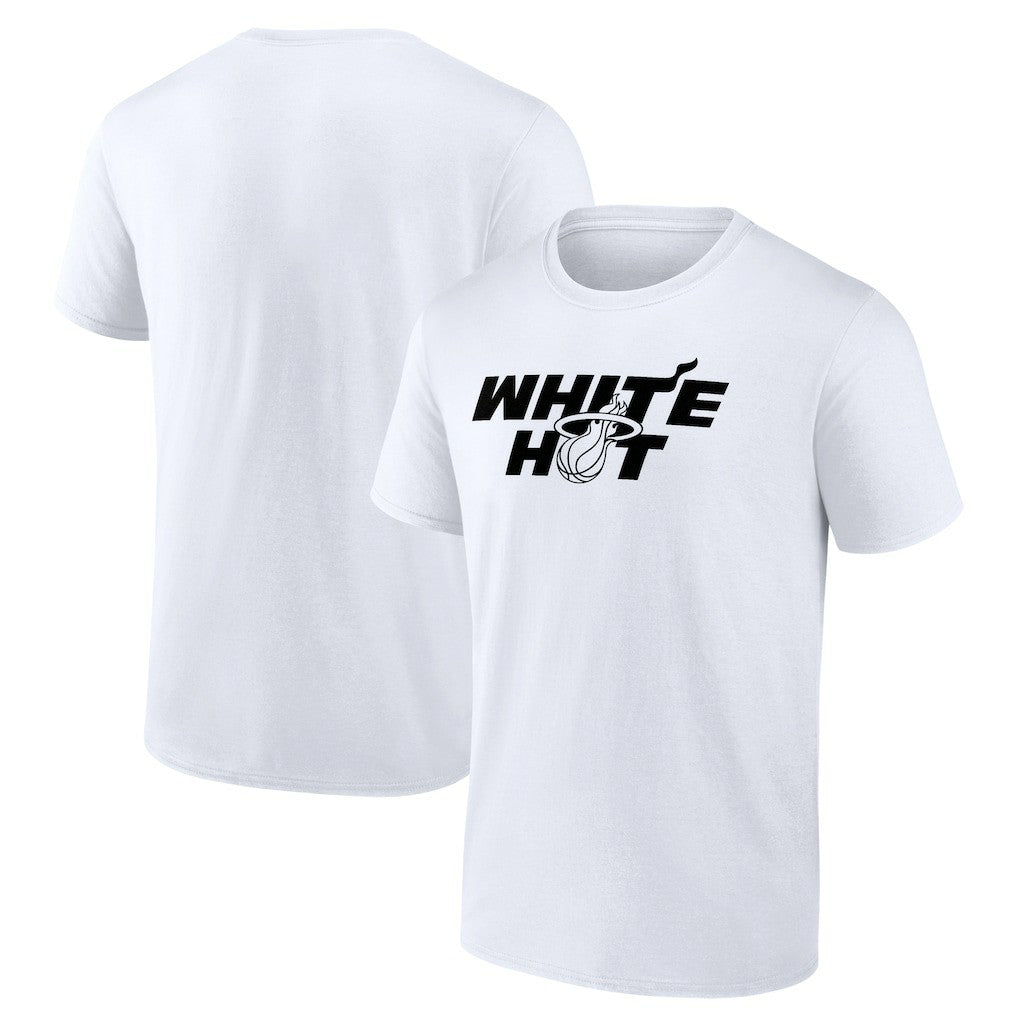 White Miami Heat Core Hometown Launch T-Shirt | NBA