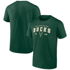 Hunter Green Milwaukee Bucks Rebel Logo T-Shirt | NBA
