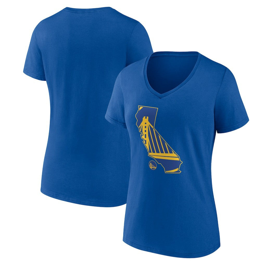 Royal Golden State Warriors Women's Core Hometown Launch V-Neck T-Shirt sale | NBA