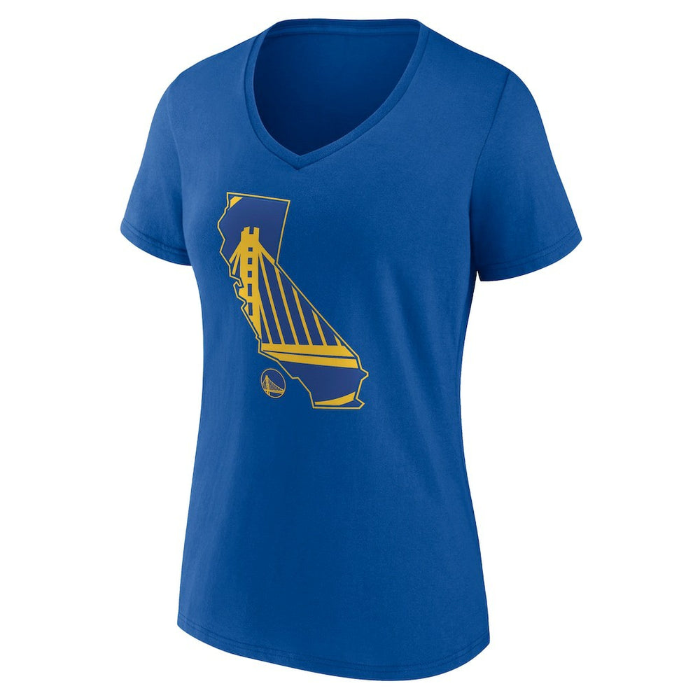 Royal Golden State Warriors Women's Core Hometown Launch V-Neck T-Shirt sale | NBA