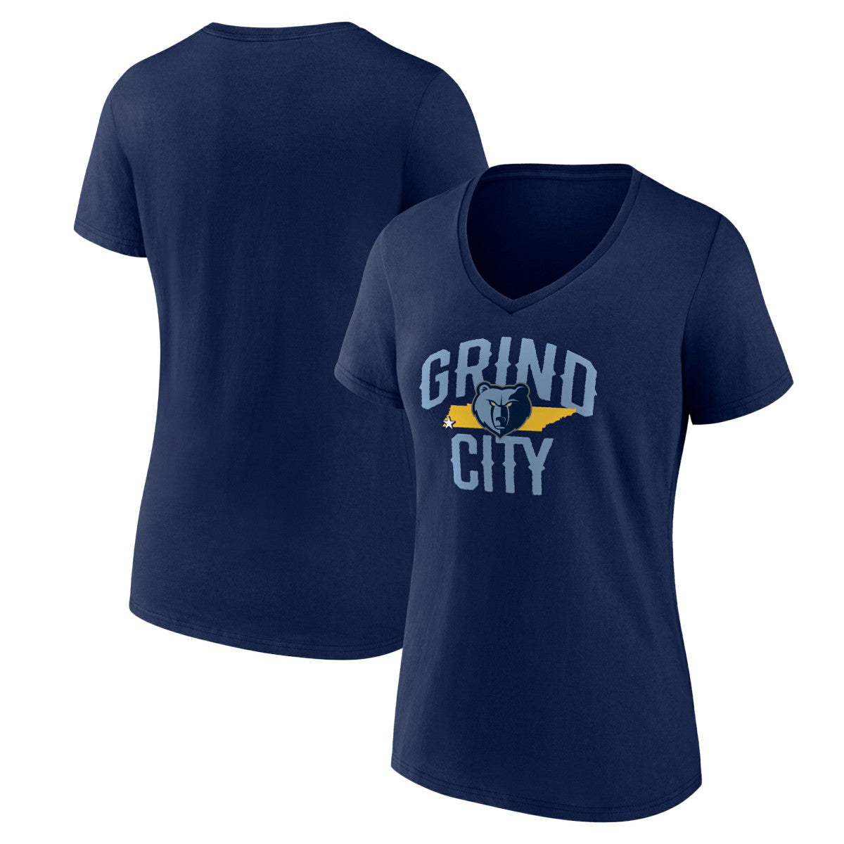 Women's Navy Memphis Grizzlies Core Hometown V-Neck T-Shirt discount | NBA