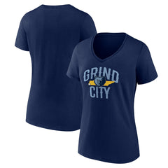 Women's Navy Memphis Grizzlies Core Hometown V-Neck T-Shirt discount | NBA