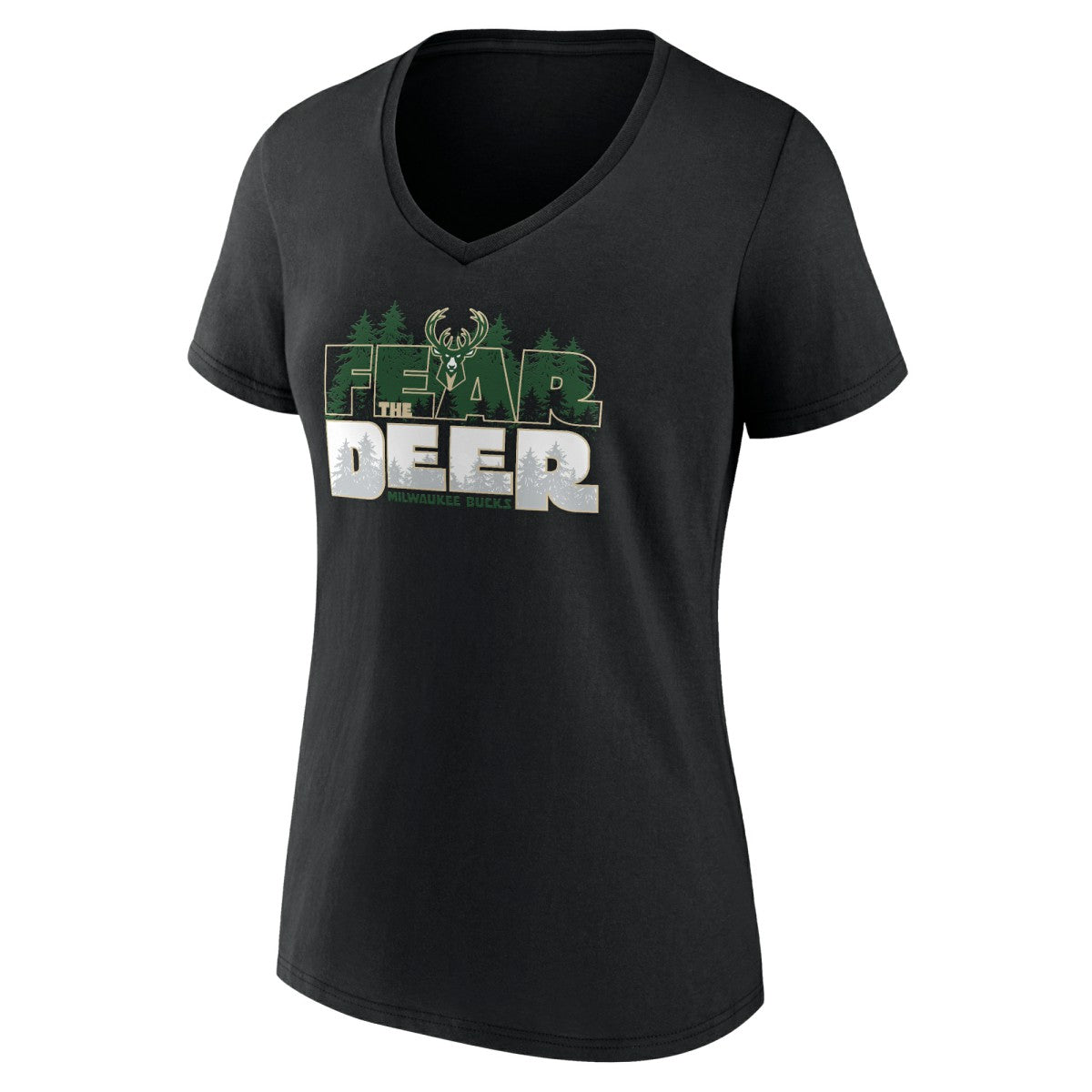 Women's Black Milwaukee Bucks Core Hometown V-Neck T-Shirt for sale | NBA