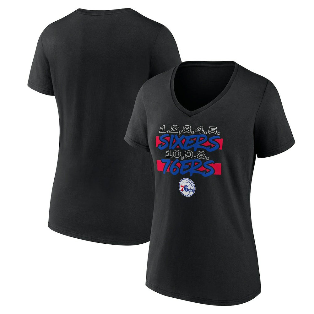 Women's Black Philadelphia 76ers Core Hometown V-Neck T-Shirt online | NBA
