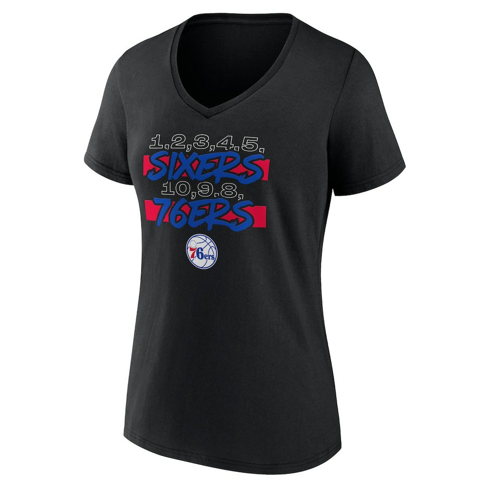 Women's Black Philadelphia 76ers Core Hometown V-Neck T-Shirt online | NBA