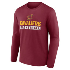 Garnet Cleveland Cavaliers Let's Go Long Sleeve T-Shirt sale | NBA