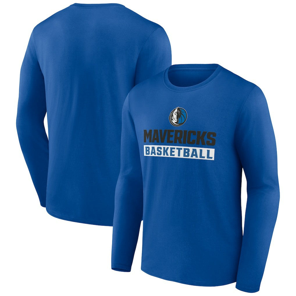 Royal Dallas Mavericks Let's Go Long Sleeve T-Shirt sale | NBA