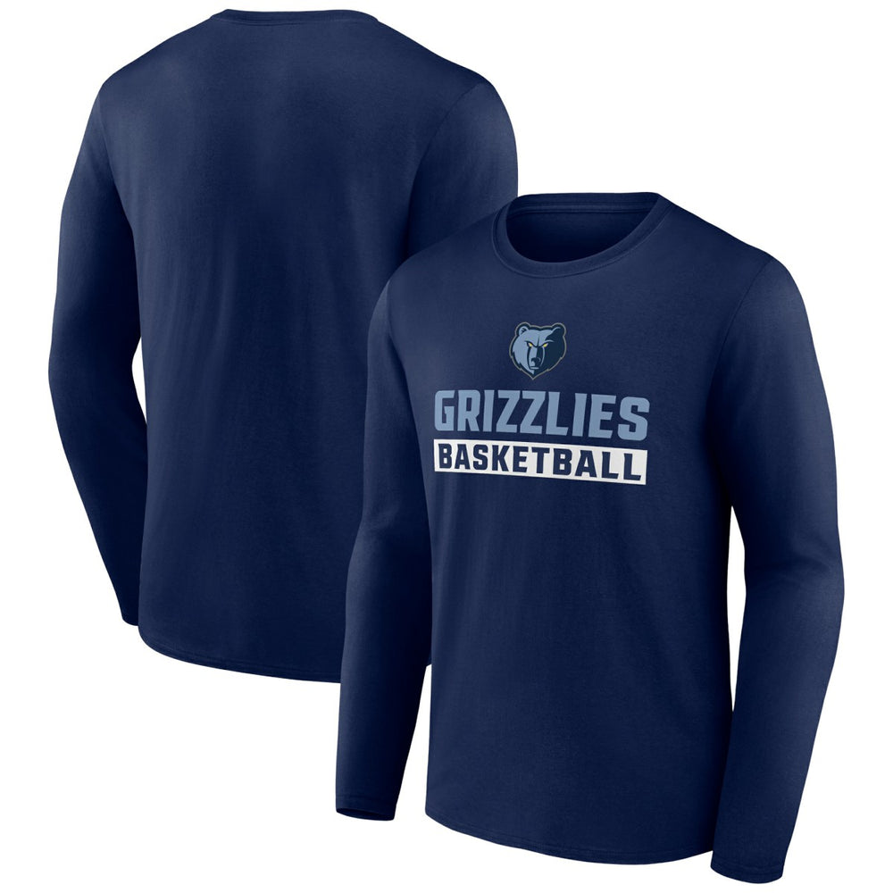 Navy Memphis Grizzlies Let's Go Long Sleeve T-Shirt | NBA