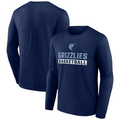 Navy Memphis Grizzlies Let's Go Long Sleeve T-Shirt | NBA