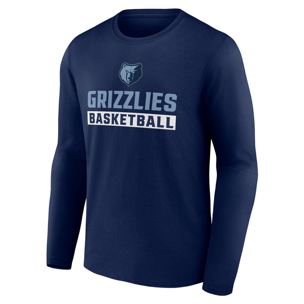 Navy Memphis Grizzlies Let's Go Long Sleeve T-Shirt | NBA