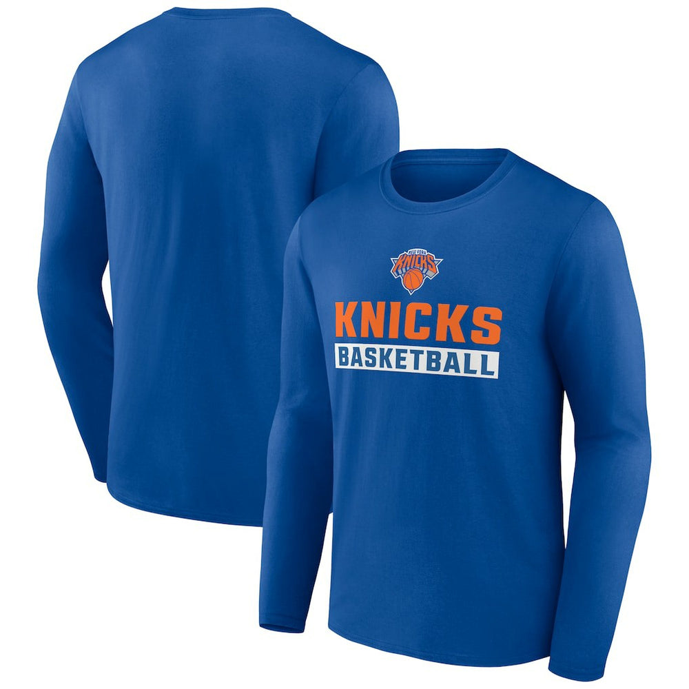 Royal New York Knicks Let's Go Long Sleeve T-Shirt | NBA