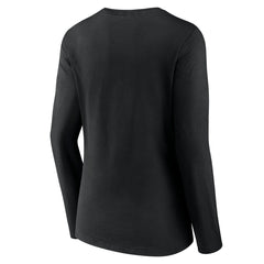 Black Miami Heat Women's Tumble V-Neck Long Sleeve T-Shirt | NBA