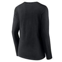 Black Sacramento Kings Women's Tumble V-Neck Long Sleeve T-Shirt | NBA