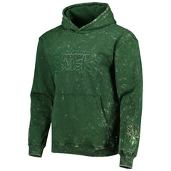 Hunter Green Milwaukee Bucks The Wild Collective Unisex Tonal Acid Wash Pullover Hoodie | NBA