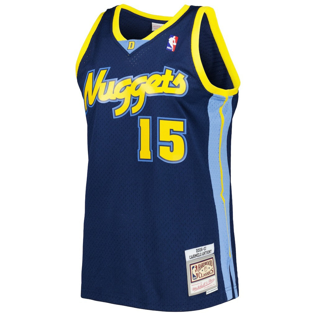 Navy Carmelo Anthony Denver Nuggets Hardwood Classics Swingman Jersey sale | NBA