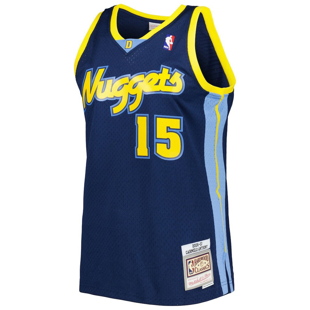 Navy Carmelo Anthony Denver Nuggets Hardwood Classics Swingman Jersey sale | NBA
