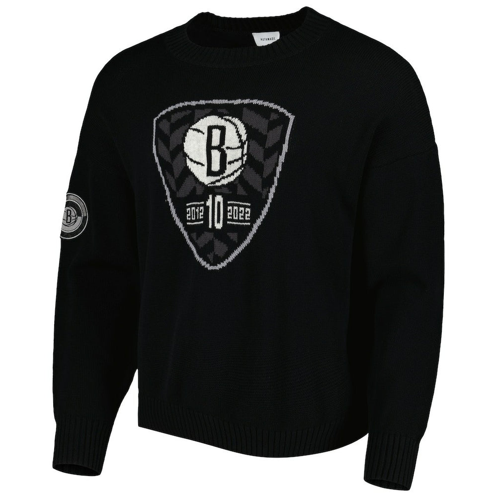 Black Brooklyn Nets AUTHMADE 10th Anniversary Pullover Sweater | NBA