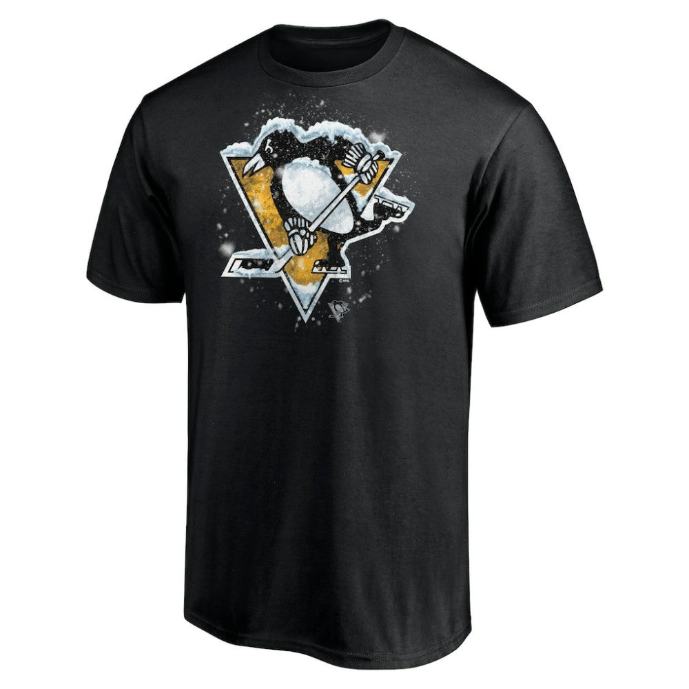 Pittsburgh Penguins Snow Logo T-Shirt -  NHL T-shirts