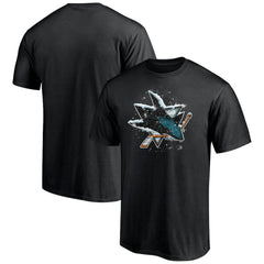 San Jose Sharks Snow Logo T-Shirt -  NHL T-shirts